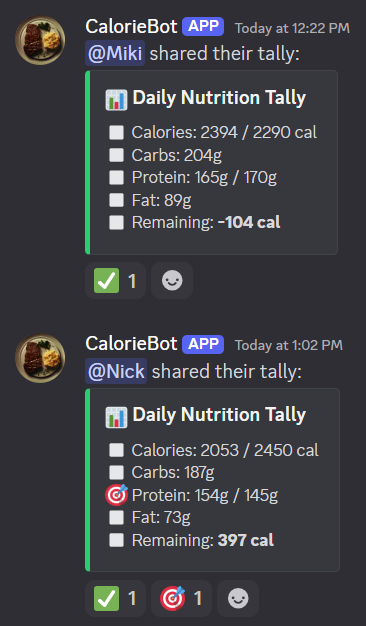 Daily Tally Sharing Demo